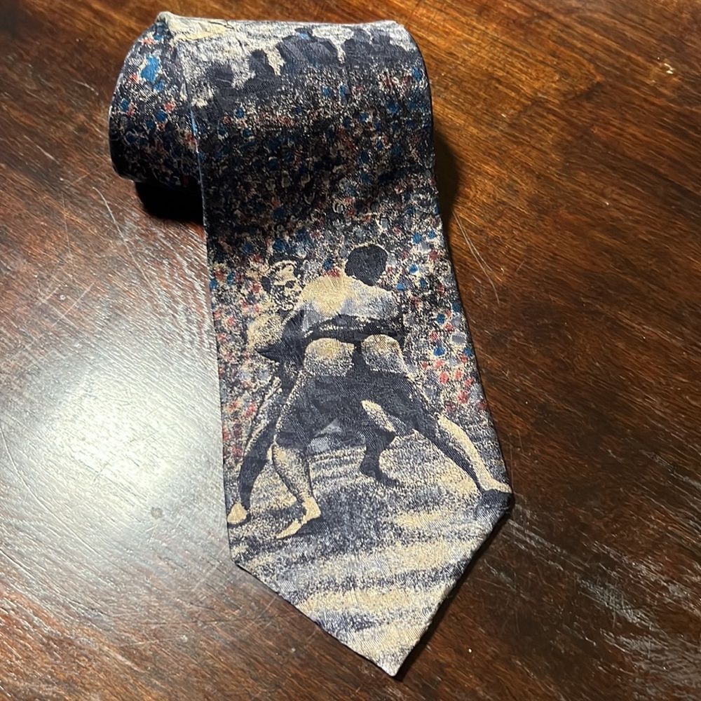 Unique Vintage Japanese Sumo Wrestler Necktie by AT Bluebelland.